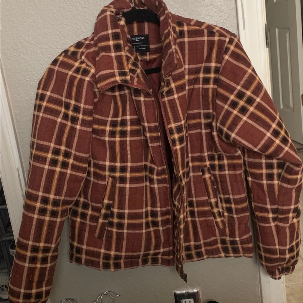 NEVER WORN!! Flannel coat in brand new condition!
